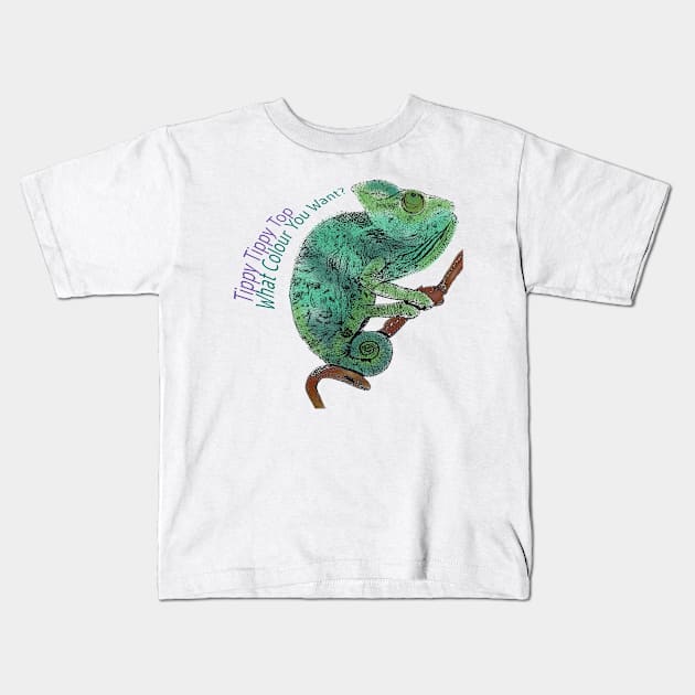 detailed Chameleon Kids T-Shirt by Relaxedarch
